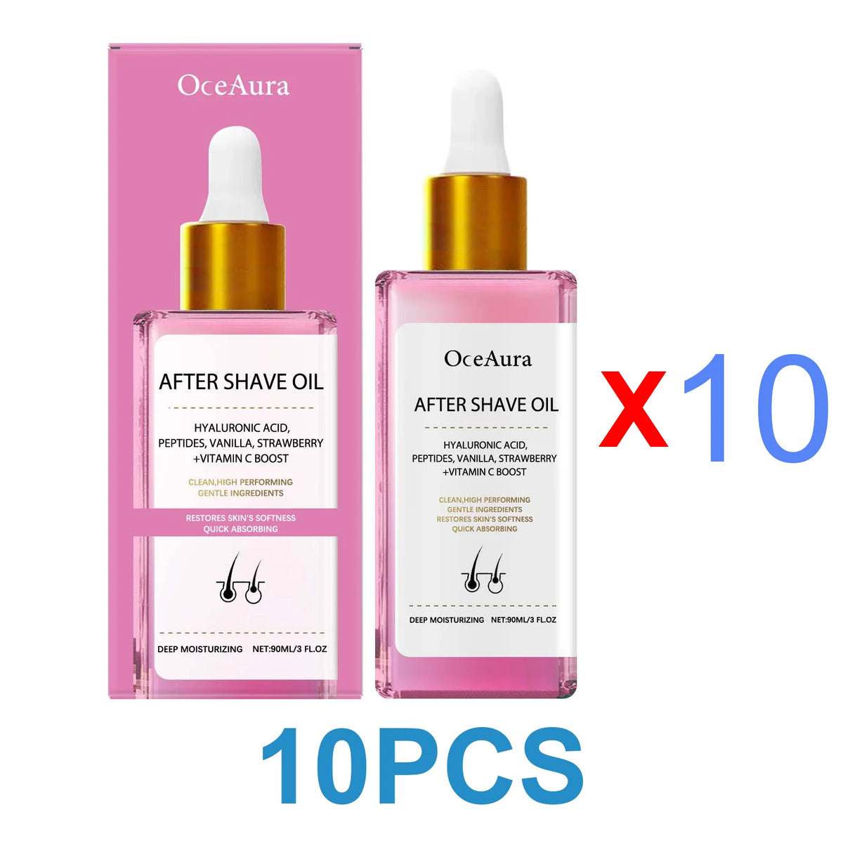 Strawberry After Shave Oil For Women Men Soft Smooth Skin Care Moisturizing Nourishing Body Essential Oil Soothing Deep Hydration Anti Hair Growth Inhibition